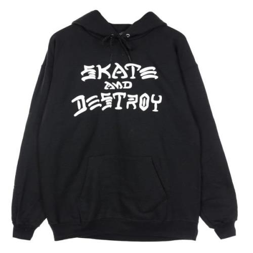 Thrasher Skate & Destroy Hoodie Svart/Vit Black, Unisex