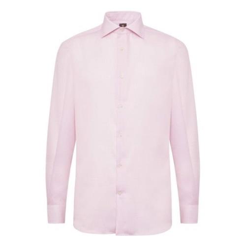 Boggi Milano Ultimate NON Iron Regular Fit Bomull Dobby Skjorta Pink, ...