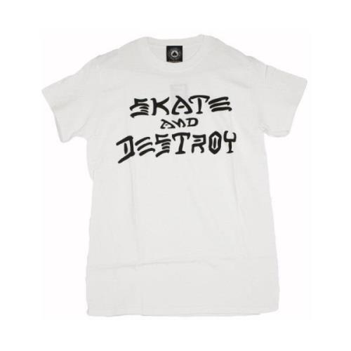 Thrasher Skate & Destroy Grafisk T-shirt White, Unisex