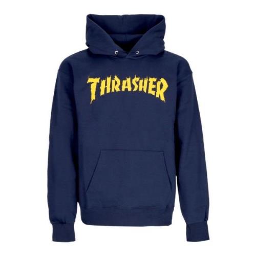 Thrasher Navy Hoodie med Känguruficka Blue, Unisex