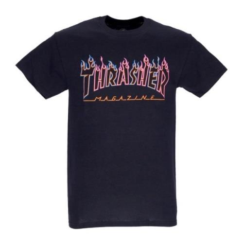 Thrasher Neonflamma Herr T-shirt Svart Black, Unisex