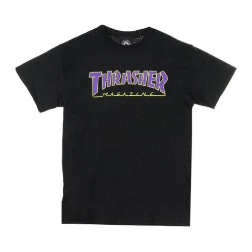 Thrasher Svart/Lila T-shirt Kortärmad Crew Neck Black, Unisex