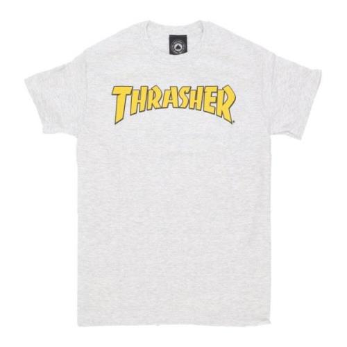 Thrasher Logo Tee Ash Grey Kortärmad Gray, Unisex