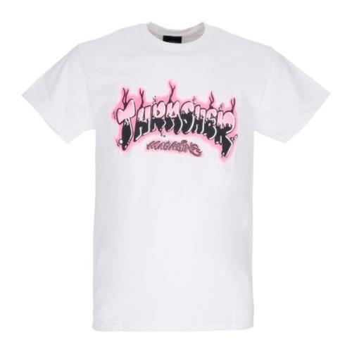 Thrasher Vit Herr Airbrush Tee T-Shirt White, Herr