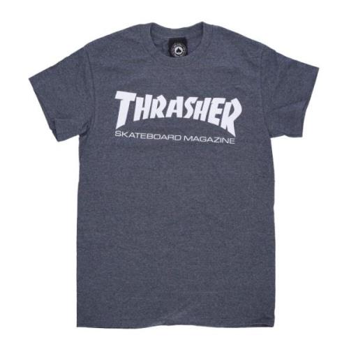 Thrasher Skatemag Tee Mörk Heather Herr T-Shirt Gray, Unisex