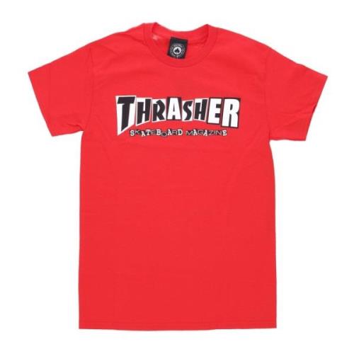 Thrasher Röd Herr Tee Kortärmad T-shirt Red, Unisex