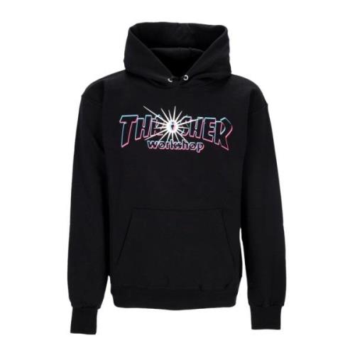 Thrasher Svart huvtröja med plysch interiör Black, Unisex