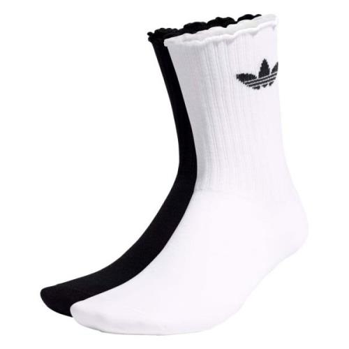 Adidas Ruffle Crew 2Pack Strumpor White, Dam