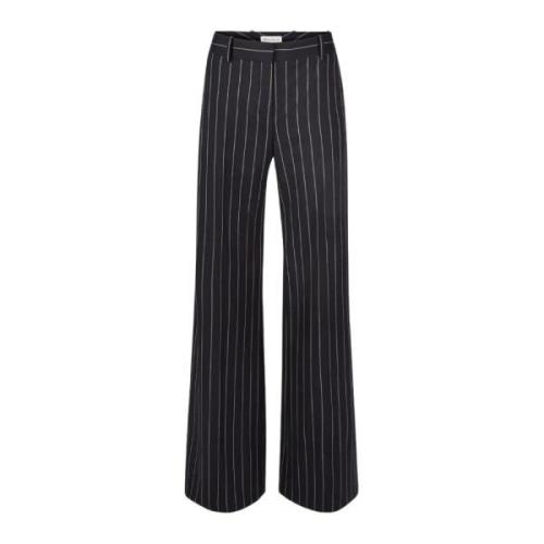 Nina Ricci Blå Pinstripe Wide Leg Byxor Blue, Dam