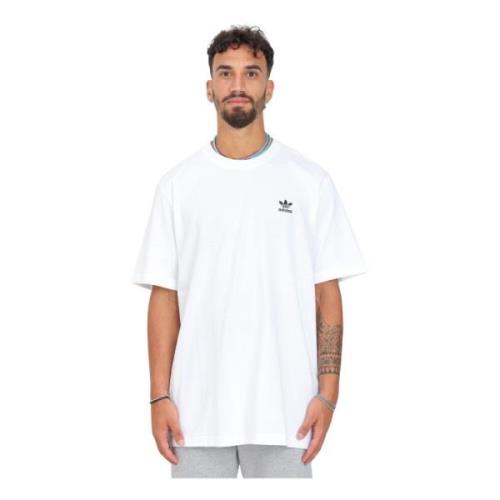 Adidas Originals Klassisk Trefoil Logo Vit T-shirt White, Herr