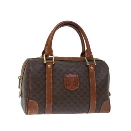 Celine Vintage Pre-owned Canvas handvskor Brown, Dam