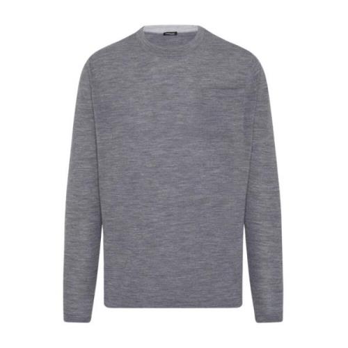 Kiton Melange Ull T-shirt Gray, Herr