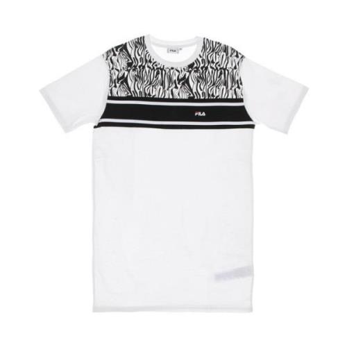 Fila Djurtryck Tee Klänning White, Dam