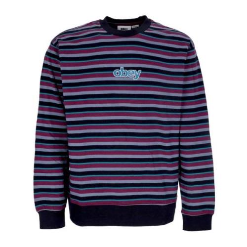 Obey Specialty Fleece Crewneck Sweatshirt Svart Multicolor, Herr