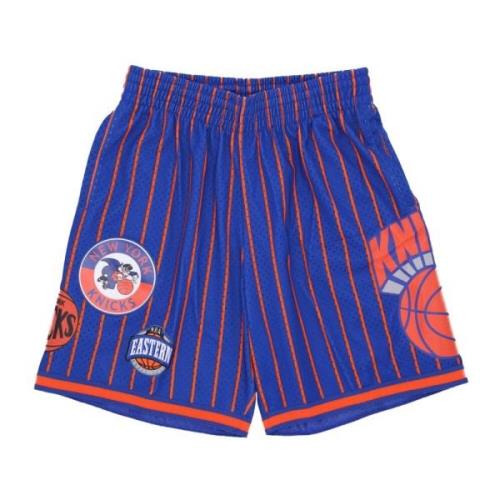 Mitchell & Ness NBA Hemstad Mesh Basketboll Shorts Blue, Herr