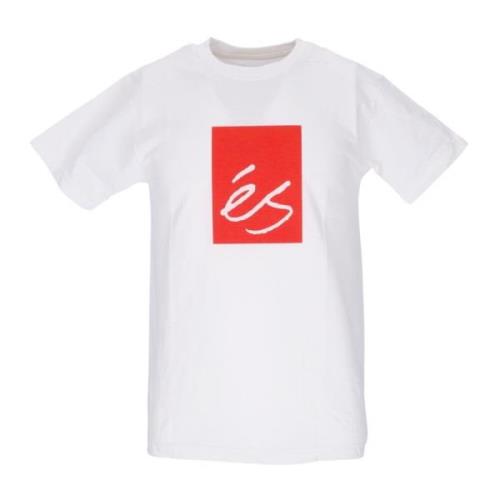 ES Vit Crew Neck Tee Shirt White, Herr