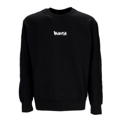 Disclaimer Svart Crewneck Sweatshirt Med Logotyp Black, Herr