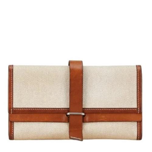 Hermès Vintage Pre-owned Tyg handvskor Beige, Dam