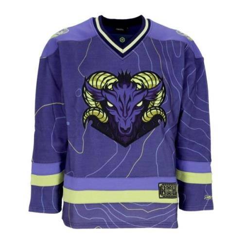 Dolly Noire Goat Dune Hockey Crewneck Sweatshirt Blue, Herr