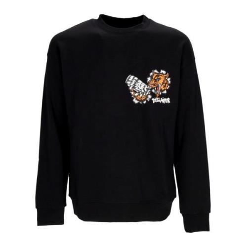 Disclaimer Svart Lätt Crewneck Sweatshirt Mjuk Passform Black, Herr