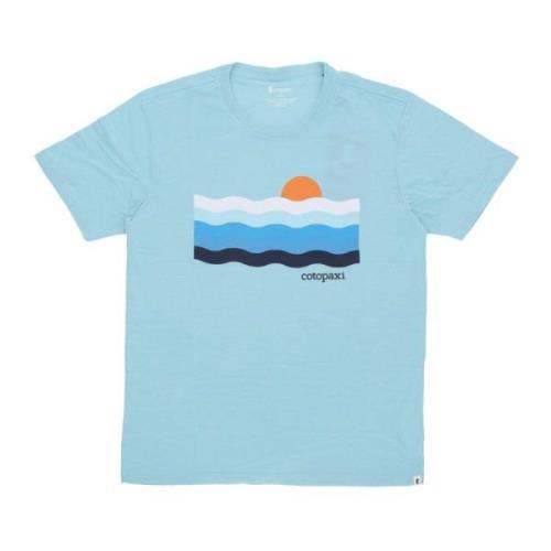 Cotopaxi Disco Wave Sea Glass T-shirt Blue, Herr