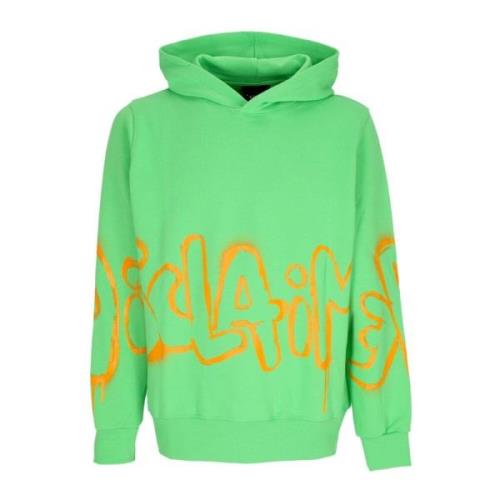 Disclaimer Big Logo Hoodie Lime Lättvikts Sweatshirt Green, Herr