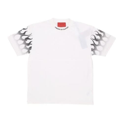 Vision OF Super Flames Logo Tee Off White/Black White, Herr