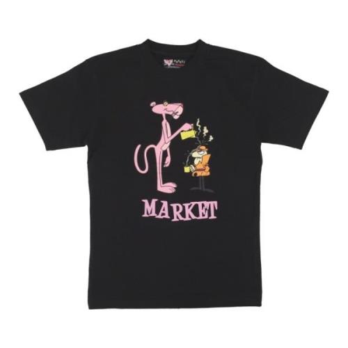 Market Pink Panther Svart Herr T-shirt Black, Herr