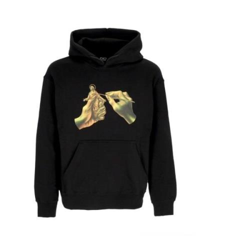 Propaganda Svart Hoodie med Känguruficka Black, Herr