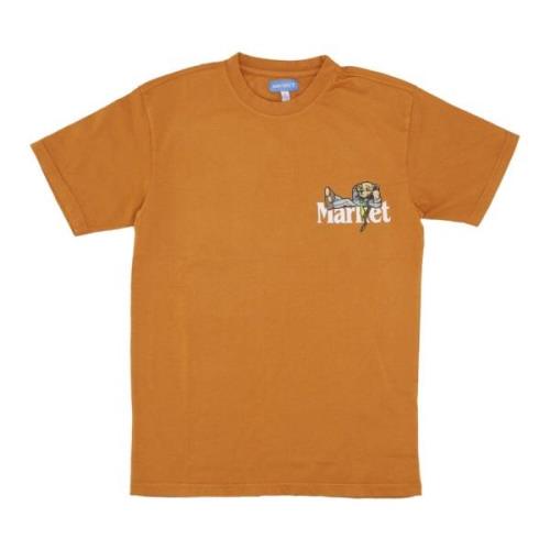 Market Bear Tee Earth T-shirt Brown, Herr