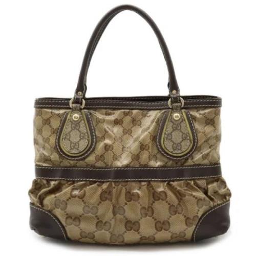 Gucci Vintage Pre-owned Canvas handvskor Beige, Dam