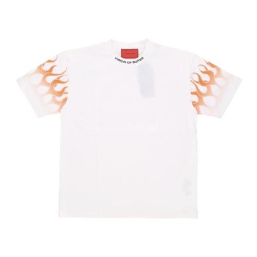 Vision OF Super Flames Tee Herr T-shirt White, Herr