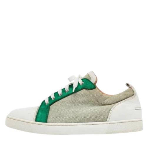 Christian Louboutin Pre-owned Pre-owned Canvas sneakers Green, Herr