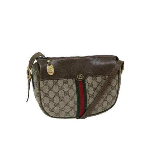 Gucci Vintage Pre-owned Canvas gucci-vskor Beige, Dam