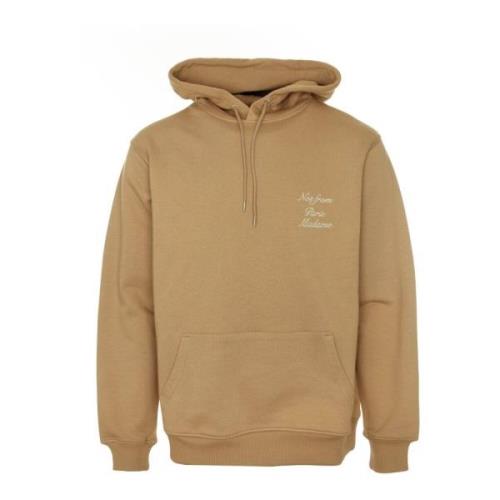 Drole de Monsieur Calligraphy Slogan Hoodie Brown, Herr