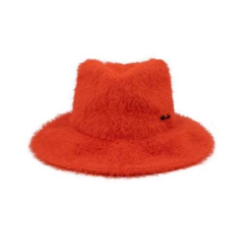 Borsalino Handgjord Vinterfilt Hatt Orange, Herr