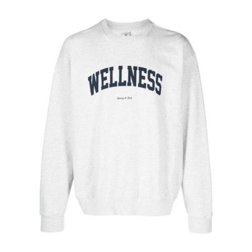 Sporty & Rich Wellness Ivy Crewneck Sweater White White, Herr