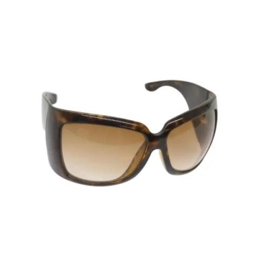 Gucci Vintage Pre-owned Plast solglasgon Brown, Dam