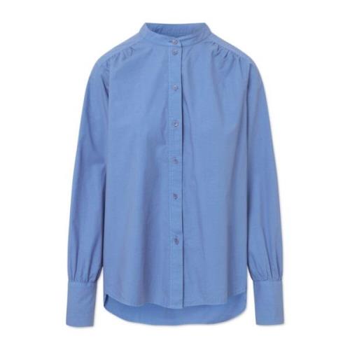 Rue De Tokyo Sabine Poplin Skjorta Riverside Blue Blue, Dam