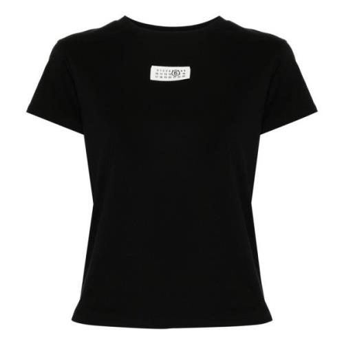 MM6 Maison Margiela Avslappnad Bomull T-shirt Black, Dam