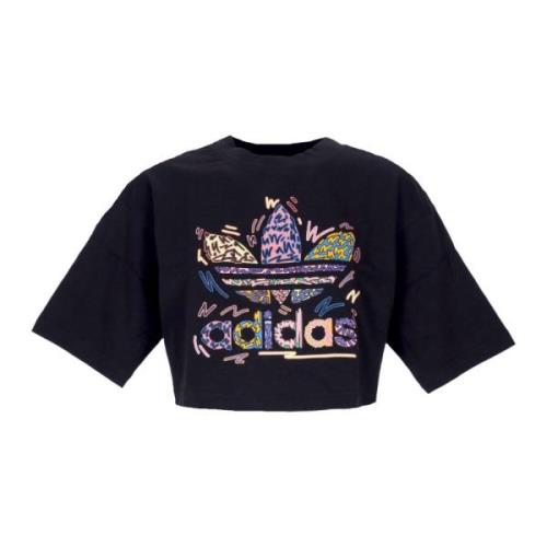 Adidas Enhet Crop Tee Svart/Multi Kort Ärm Black, Dam