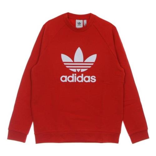 Adidas Röd/Vit Lätt Crewneck Sweatshirt Red, Herr