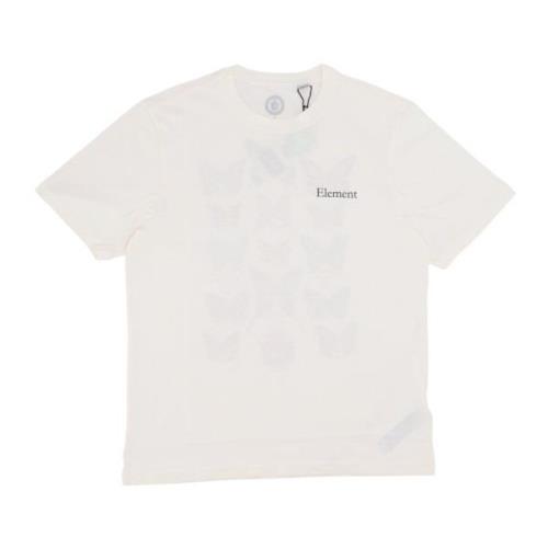 Element Smokey Bear Tee med fjärilar White, Herr