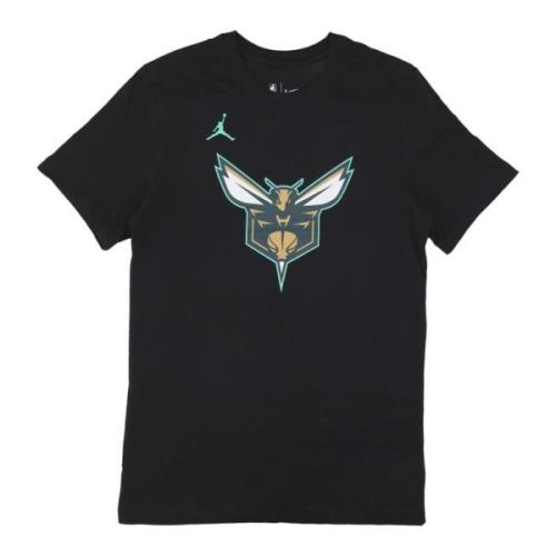 Jordan Charlotte Hornets Logo Tee Black, Herr