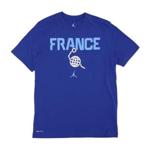 Jordan Frankrike Basket Tee 2024 Blue, Herr