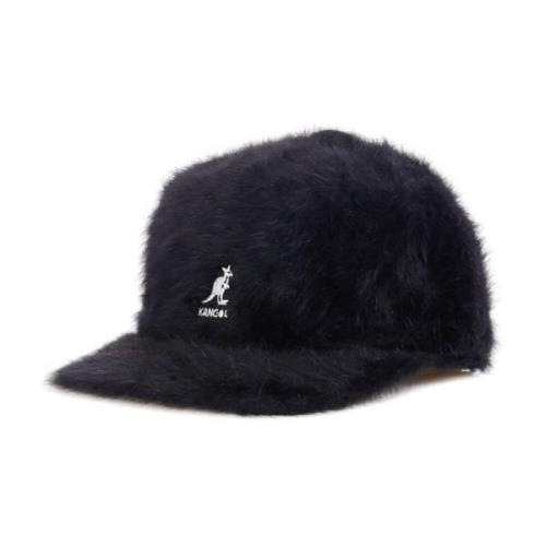 Kangol Faux Fur Flat Visor Cap Black, Herr