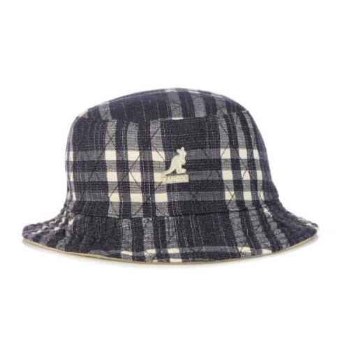 Kangol Vändbar Quiltad Hinkhatt Khaki/Marin Blue, Herr