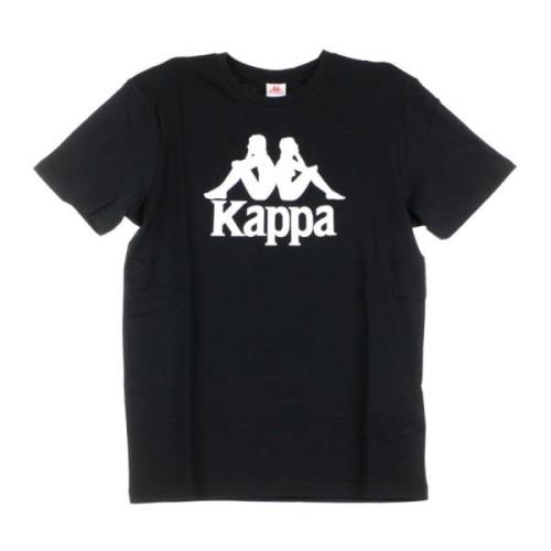 Kappa Slim Herr T-shirt Svart/Vit Black, Herr