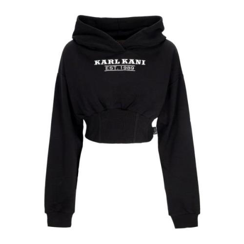 Karl Kani Svart Cropped Corset Hoodie Black, Dam