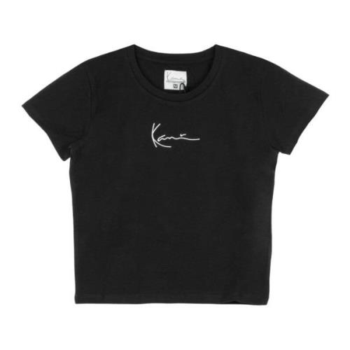 Karl Kani Signature Crop Tee Svart/Vit Black, Dam